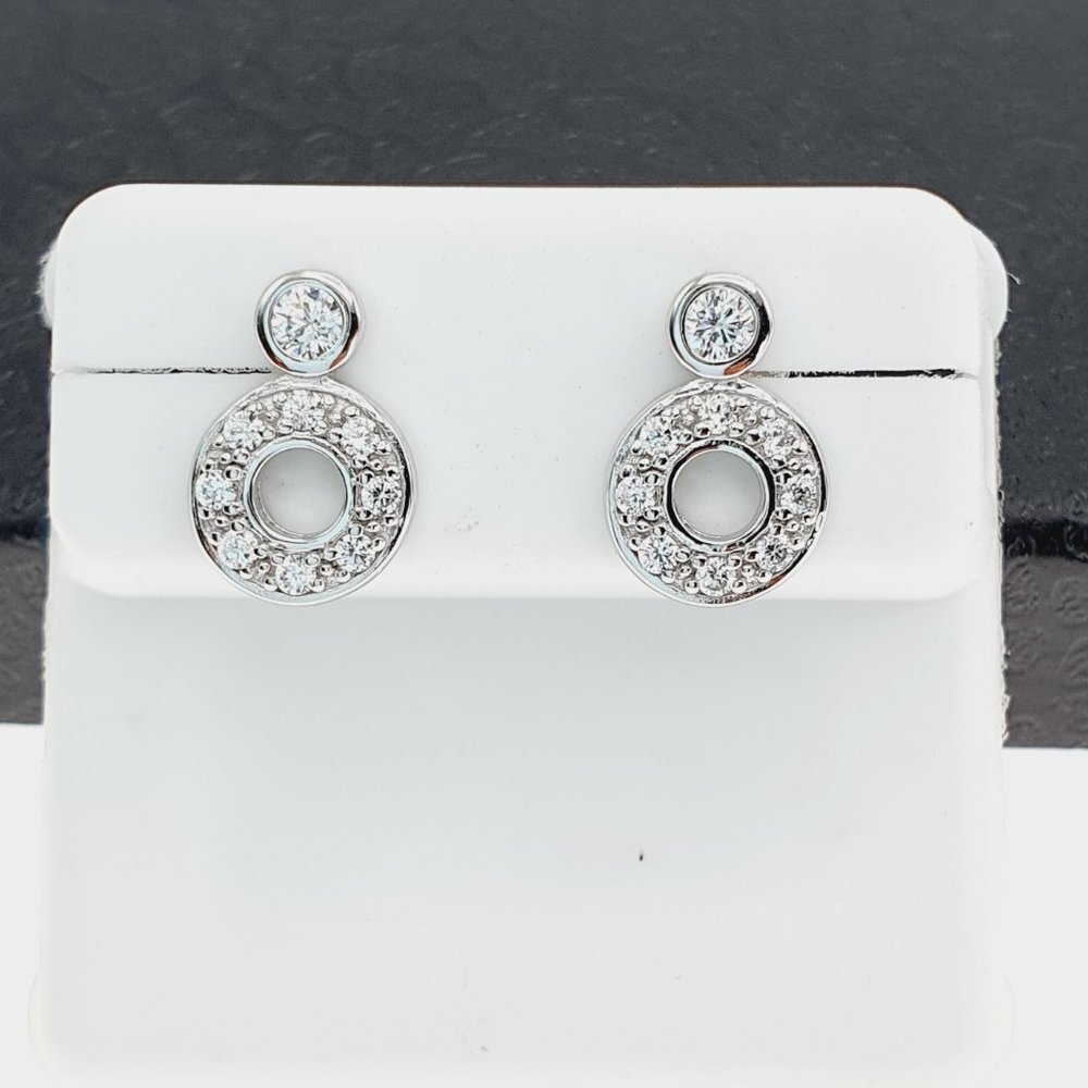 925 sterling silver luxury CZ earrings for women/girls, Best forRJUS2185